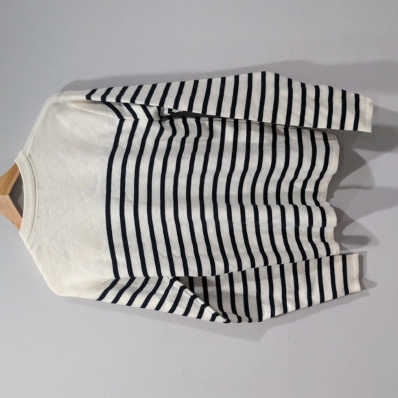 MILLSTRAND Co . Women's Adrie Pullover Sweater in Navy Cream Stripes Size XL - Picture 8 of 9